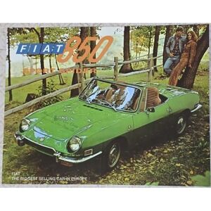 1969 Fiat 850 Sport Spider Convertible Brochure Original Vintage Car Ad